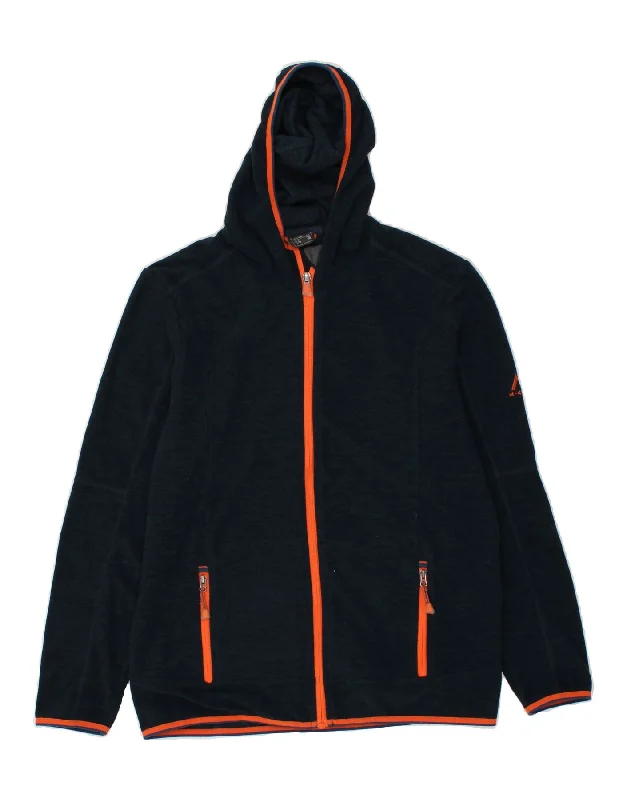 Cool Men's Pea CoatsMCKINLEY Boys Hooded Fleece Jacket 13-14 Years Navy Blue Polyester Cool Men's Pea CoatsMCKINLEY Boys Hooded Fleece Jacket 13-14 Years Navy Blue Polyester