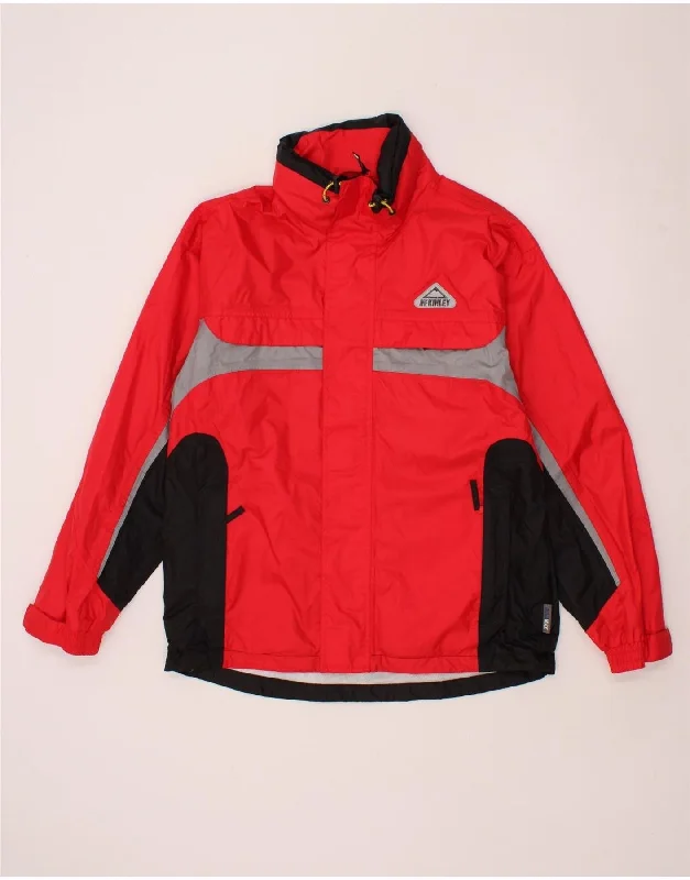 Men's Coats for WalkingMCKINLEY Mens Hooded Rain Jacket UK 36 Small Red Colourblock Polyamide Men's Coats for WalkingMCKINLEY Mens Hooded Rain Jacket UK 36 Small Red Colourblock Polyamide