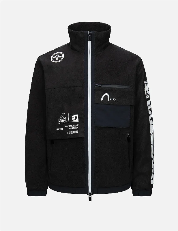 Casual Men's Bomber JacketsMulti Graphics Print Regular Fit Fleece Padded Jacket