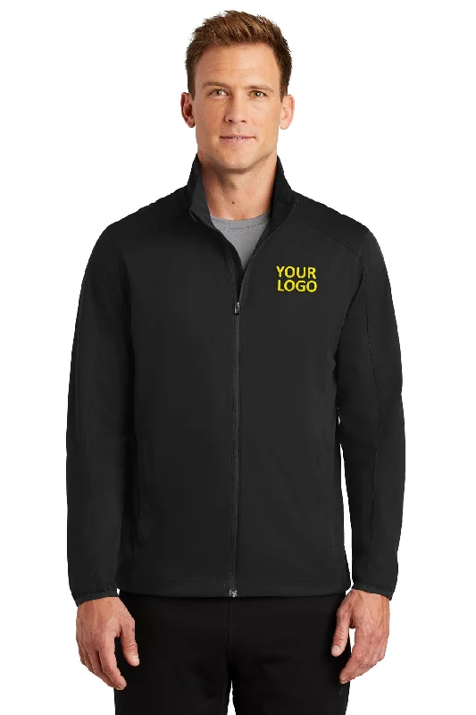 Men's Coats with Synthetic InsulationPort Authority Active Soft Shell Branded Jackets, Deep Black