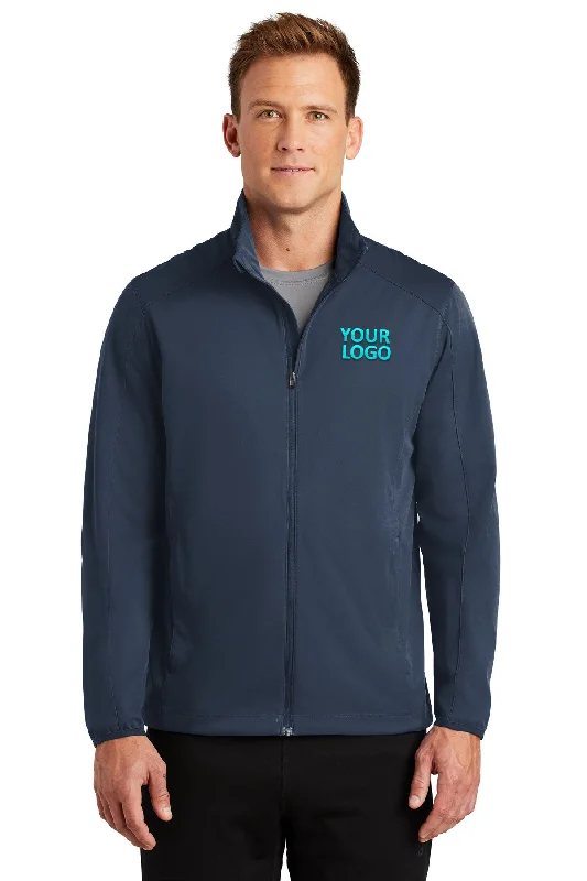 Men's Coats for Casual WearPort Authority Active Soft Shell Branded Jackets, Dress Blue Navy Men's Coats for Casual WearPort Authority Active Soft Shell Branded Jackets, Dress Blue Navy
