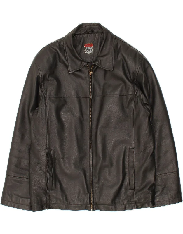 Men's Coats for Casual WearROUTE 66 Mens Leather Jacket UK 38 Medium Black Leather