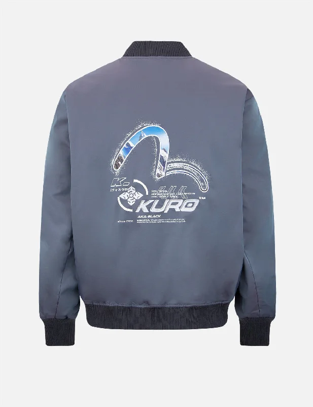 Men's Coats for Cold WeatherSpray Paint Effect Seagull Print Bomber Jacket