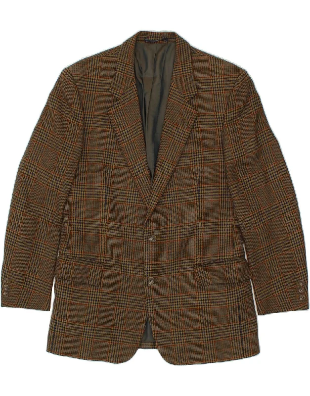 Men's Coats for LayeringTRUSSARDI Mens 2 Button Blazer Jacket UK 38 Medium Brown Check Men's Coats for LayeringTRUSSARDI Mens 2 Button Blazer Jacket UK 38 Medium Brown Check
