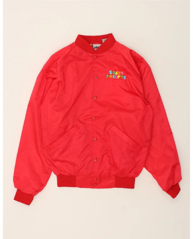 Men's Coats for WorkVINTAGE Mens Bomber Jacket UK 38 Medium Red Nylon