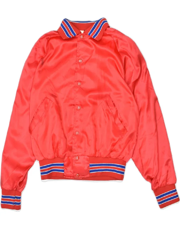 Men's Coats with Tactical FeaturesVINTAGE Mens Bomber Jacket UK 38 Medium Red Nylon 80s Men's Coats with Tactical FeaturesVINTAGE Mens Bomber Jacket UK 38 Medium Red Nylon 80s
