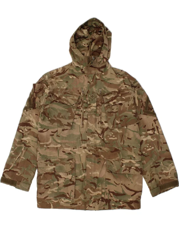 Men's Coats with Chest PocketsVINTAGE Mens Hooded Military Jacket UK 40 Large Brown Camouflage Men's Coats with Chest PocketsVINTAGE Mens Hooded Military Jacket UK 40 Large Brown Camouflage