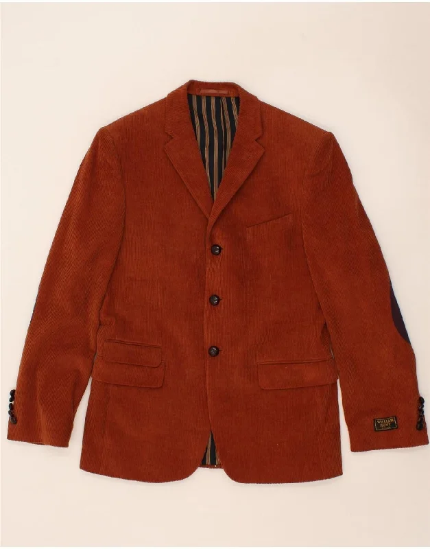 Men's Coats with Adjustable HemsWILLIAM HUNT Mens 3 Button Corduroy Blazer Jacket UK 38 Medium Brown Men's Coats with Adjustable HemsWILLIAM HUNT Mens 3 Button Corduroy Blazer Jacket UK 38 Medium Brown